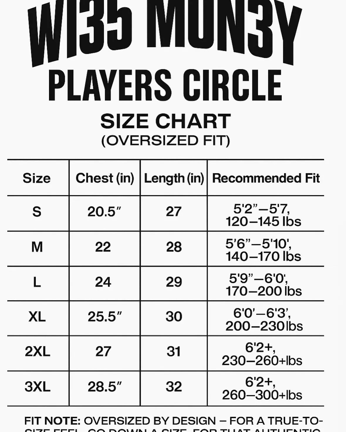 Wi35 Mon3y “Players Circle” Tee Wi35 Mon3y Clothing