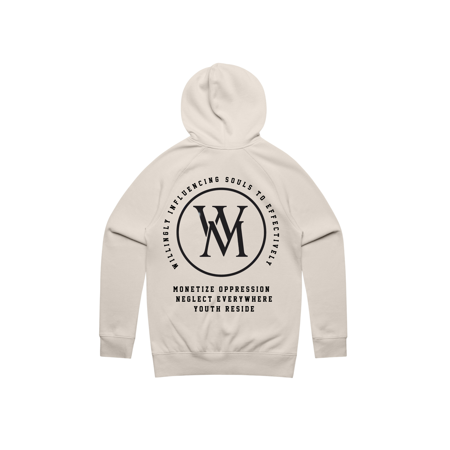WM Monogram Pullover Hoodie - Bone