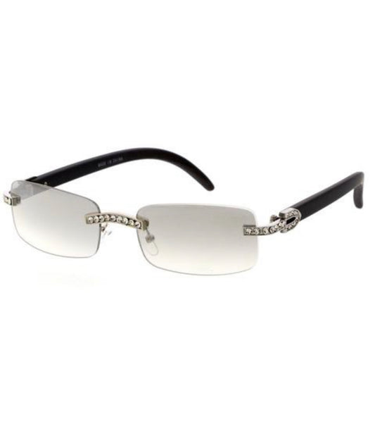 Luxe Crystal Rimless Sunglasses