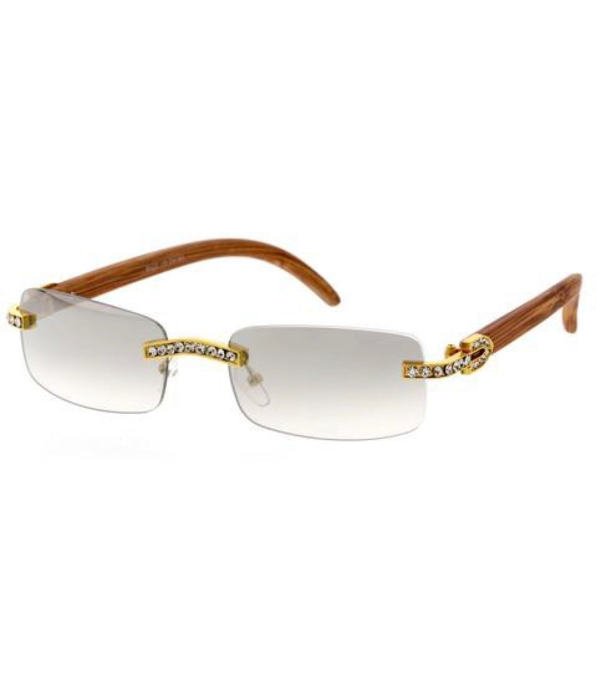 Luxe Crystal Rimless Sunglasses