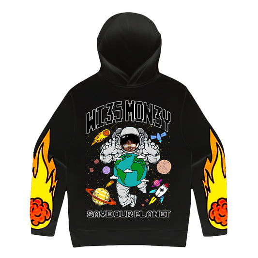 WI35 MON3Y Fire Planet Hoodie