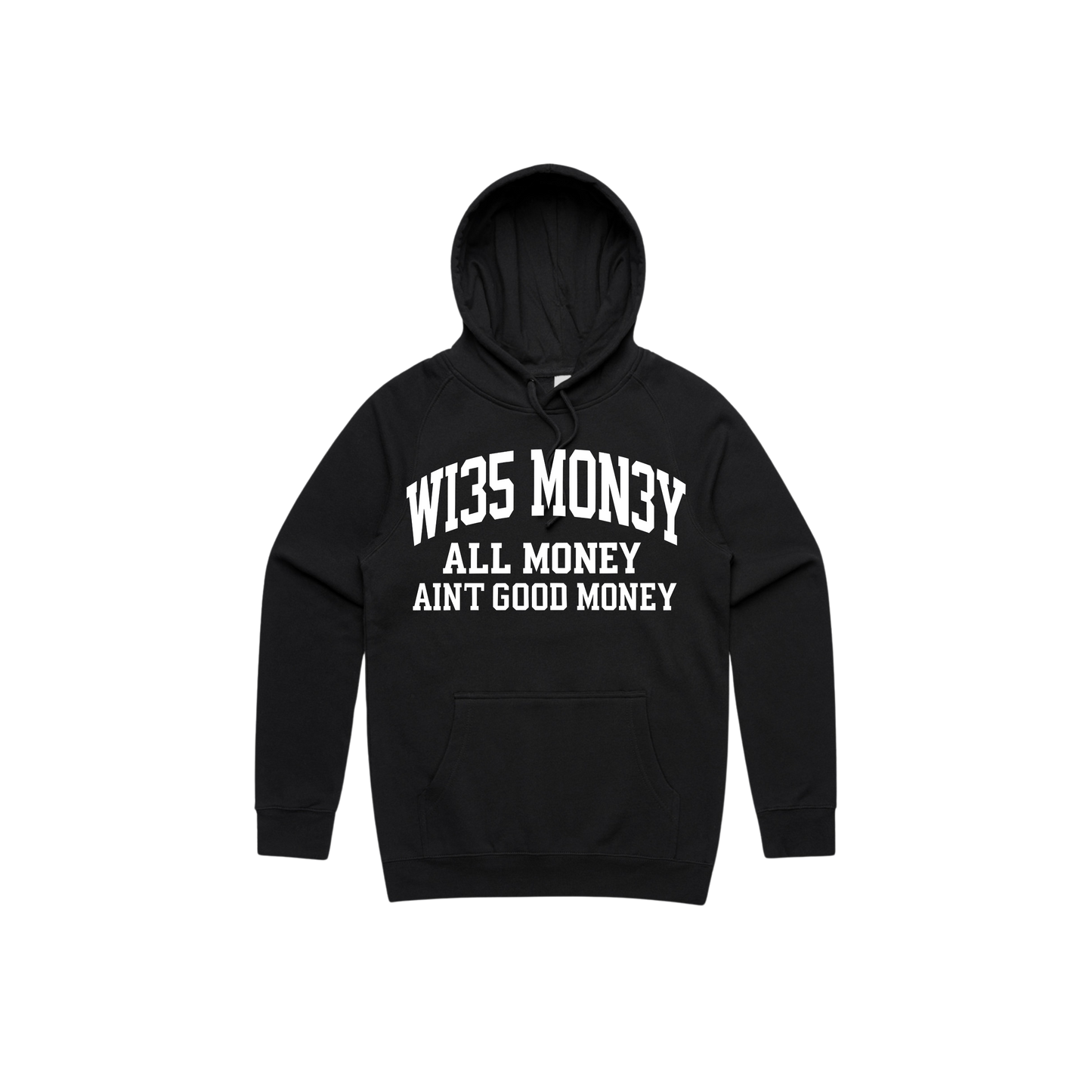 WM Monogram Pullover Hoodie - Black