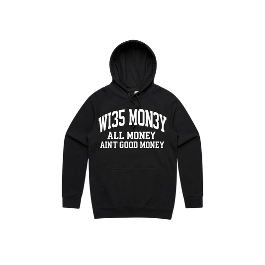 WM Monogram Pullover Hoodie - Black