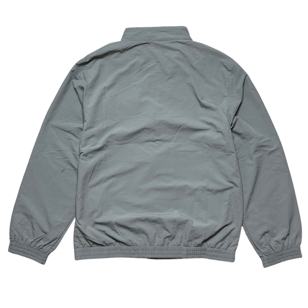 Olive Green Nylon Zip-Up Track Jacket