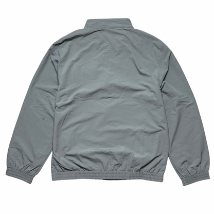 Olive Green Nylon Zip-Up Track Jacket