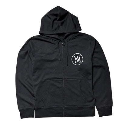 Wi35 Mon3y Men's Lightweight Fleece Zip-Up Hoodie – Charcoal Gray
