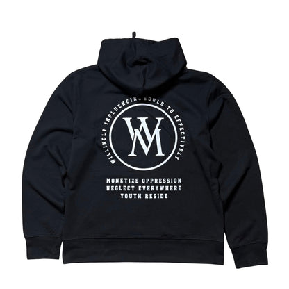 Wi35 Mon3y Men's Lightweight Fleece Zip-Up Hoodie – Charcoal Gray