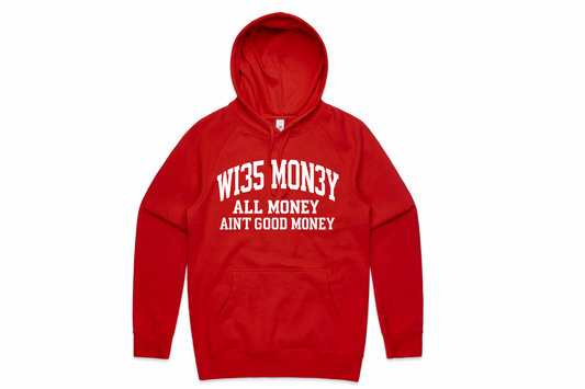 WM Monogram Pullover Hoodie - Red