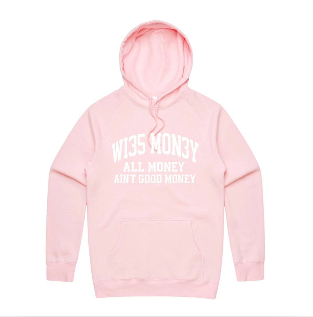 WM Monogram Pullover Hoodie - Soft Pink