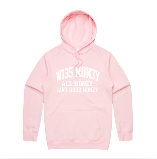 WM Monogram Pullover Hoodie - Soft Pink