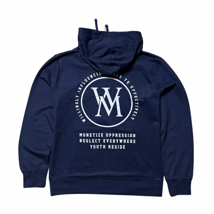 Wi35 Mon3y Men's Lightweight Fleece Zip-Up Hoodie – Charcoal Gray