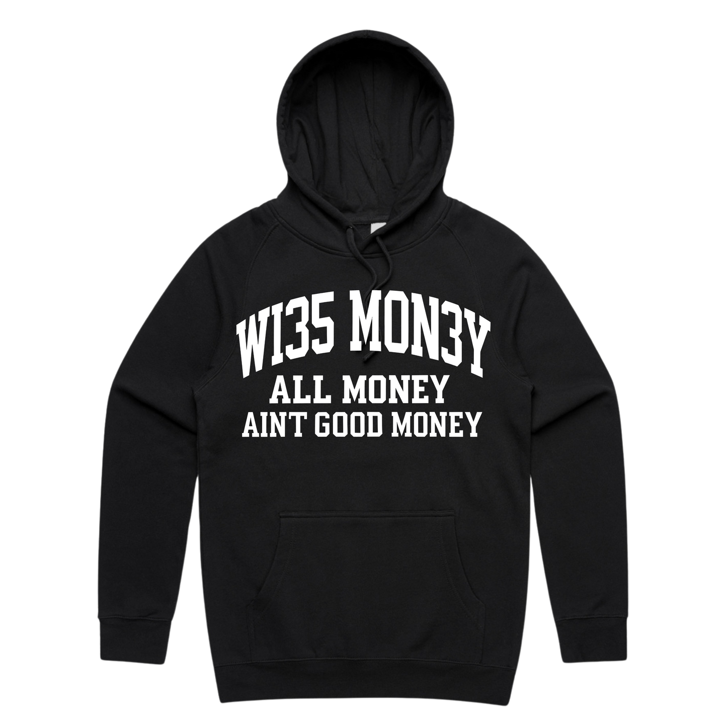 WM Monogram Pullover Hoodie - Black